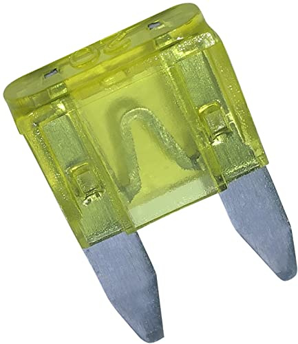 AERZETIX - C53694 - Juego de 10 fusibles enchufable pequeños 11.9mm planos - 20A - color: amarillo - automóvil/vehículo