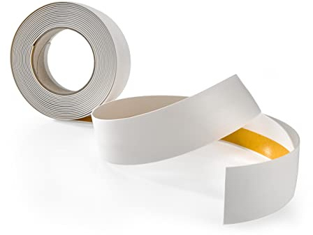 Quest Täcklist, Platt självhäftande List, Fönsterlist – Bredd 30 mm – för inomhusbruk – PVC, flexibel, platt – längd 5 meter, Vit