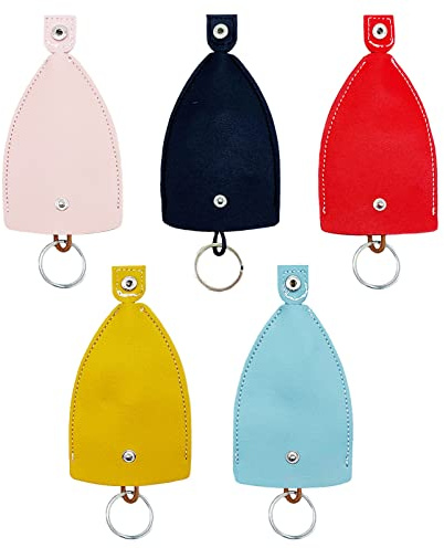 TSHAOUN 5 Pièces Porte-clés à Tirette Créatif, Protecteur de Clé Avec Couvercle de L'étui pour Maison et Voiture (5 Couleurs)