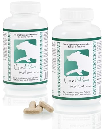 CaniMove Motion mini - Doppelpack Gelenktabletten für kleine Hunde, mit MSM, Hyaluronsäure, Gag, GLME, tierärztliche Rezeptur, super bei Pat-Lux