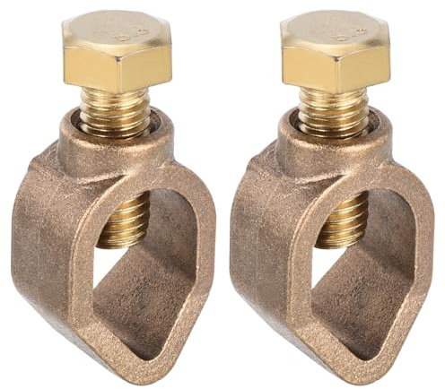 sourcing map Paquete de 2 Abrazadera de Varilla de Tierra 13.8mm | Conectores de Tierra, Ideal para Tuberías