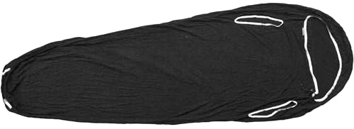 Warmpeace Unisex Merino Capilar Inlet, Black, max. 195cm