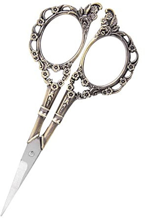 Vintage-Stickschere, Edelstahlschere, 10,9 Cm, Kleine Vintage-Nähschere, Bastelschere, Stickschere Zum Nähen, Häkeln, Kunst, Handarbeiten, Schere (Antikes Messing)
