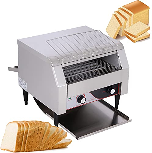 Grille-Pain Électrique À Convoyeur, Machine À Pain Automatique, Grille-Pain Électrique Commercial En Acier Inoxydable, Machine À Griller Automatique Pour Le Pain, Plateau À Miettes Amovible, Tempéra