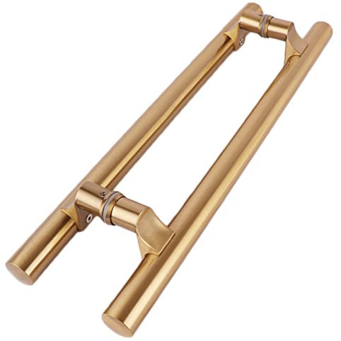 Maniglia a barra Set di maniglie per porta d'ingresso, maniglia per porta scorrevole, porta doccia, maniglia per porta in vetro dorato con vite, maniglia per porta in acciaio inossidabile, l