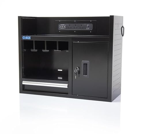 SGS 30in Wall Mounted Power Tool Storage Rack and Charging Station