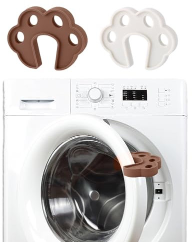 BOXOB 2pcs Washing Machine Door Prop Open, Silicone Front Load Washer Door Stopper Dryer Dishwasher Laundry Room Door Support Washer Door Prop Holder Accessories for Proper Ventilation & Drying
