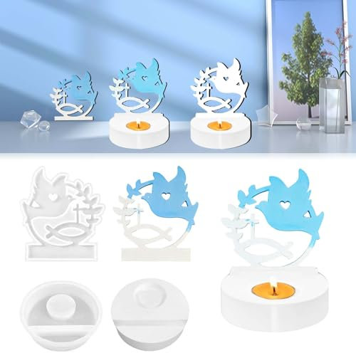 SVOCK Silikonform für Vögel und Fische - Gießform für Gips, Kerzenhalter, Tiere und Frühling Ostern