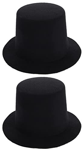 Vaguelly 2stücke Mini Filzhüte Für Puppen Kleiner Puppenhut Mini-hütchen Puppen-formalmütze DIY-Handwerk-zubehör Puppenkostüm-Accessoires Miniatur-Tops-mützen Für Bastelprojekte
