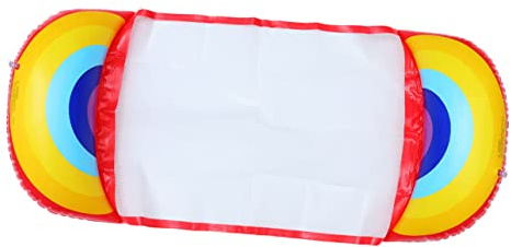 UKCOCO Lit Flottant pour Piscine Été Hamac Gonflable Flottant Salon Motif Arc-Ciel