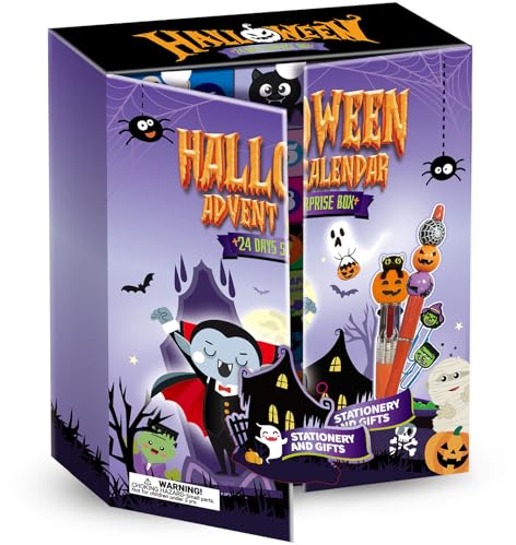 HTGWCG De Adviento De Terror, Advent Calendar 2025, 24-Day Caja misteriosa de la cuenta atrás de Halloween, Juego de regalo de abejas 2 en 1, Countdown 24 Días de Sorpresas - Caja Misteriosa