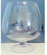 Generisch Verre à cognac géant XXXL - Verre à cognac - Verre en cristal - Pas de bol - Capacité : 4,5 l - Hauteur : 23 cm - Ouverture supérieure : 14,5 cm