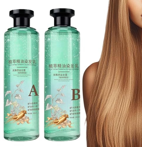Teinture Capillaire pour Femmes,560g Nutritive Naturelle Résistante Soin Cheveux - Colorant Shampoing Sans Ammonia,Utilisation Maison Soins Coiffage Brushing Lissage Salon Voyage