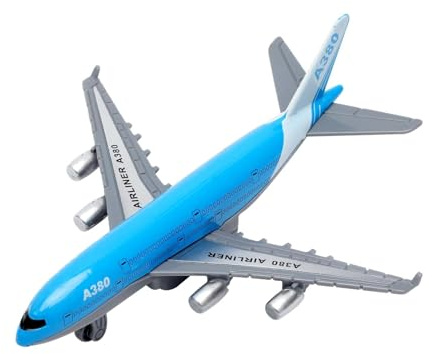 GZRXIOUS Airbus A380 Model Airplane Toy – Mini Metal Airplane Model | with Pull-Back Function, Plane Models, Perfect as an Airport Toy and Gift (14 cm Long)