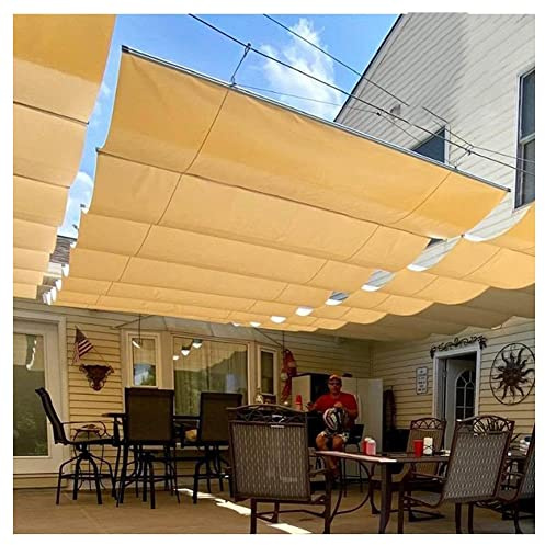 Tenda avvolgibile di ricambio per pergola, tenda avvolgibile con cavo metallico, vela ombreggiante per patio esterno