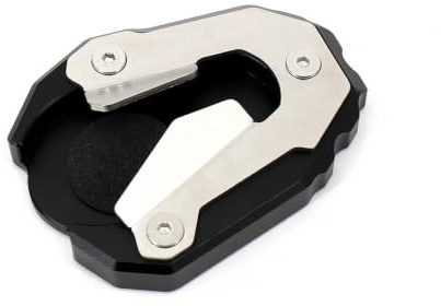 Sidostödsförlängning Motorcykel Kickstand Foot Support Plate Enlarger Expander för motorcykelställ(Svart)