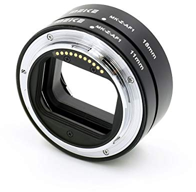 Automatik-Makro-Zwischenringe MK-Z-AF Kompatibel mit Nikon Z-Bajonett Systemkameras wie Z6 Z7 Z50 Set aus 2 Ringen 11mm & 18mm