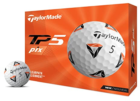 TaylorMade 2021 TP5 Pix 2.0 Golfbälle weiß