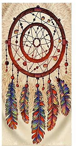 Stillshine. Große Strandtücher Badetuch Trocknend Wasseraufnahme Extra Microfiber XL XXL,Traumfänger Mandala Böhmen Motiv Handtuch Kinder Mädchen Damen Yoga Surfer Kuscheldecke (150x200cm,Gelb)