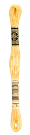 DMC 117MC-0019 Sticktwist, bomull, 0019 orange/gul, 8 m