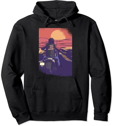 Motorcycle Chopper Motorbike Riding Pullover Hoodie