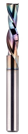 SpeTool 1/4 Inch Shank Downcut Spiral Router Bit 1/4 Inch Cutting Diameter 1 inch Cutting Length with Extra Long Life Coating CNC Router Bits End Mill for Woodwork Mortise Slot