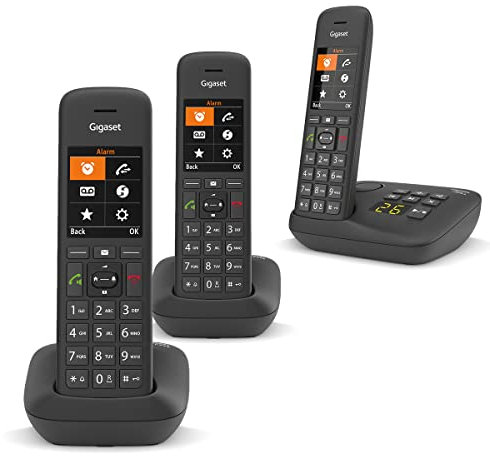 Gigaset Premium C575A Cordless Phone, Trio Handset with Answer Machine and Nuisance Call Block
