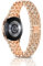 PaceBid 20mm Diamant Bracelet Compatible avec Garmin Vivoactive 5 /Vivomove Trend/Venu Sq 2/Venu Sq 2 music/Venu 2 Plus, Acier Inoxydable Métal, Femmes Bracelets Garmin Forerunner 245/645 -Or rose