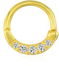 Banemi 1stk Septum Piercing Aesthetic, 16G Nasenring Piercing Silber 925 mit Zirkonia Körperschmuck für Frauen 1.2mm
