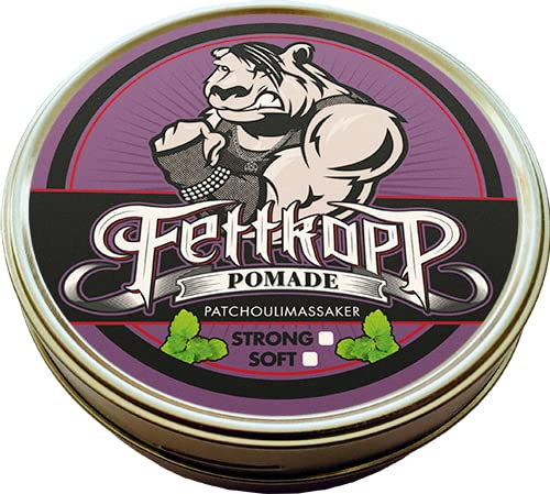 FETTKOPP POMADE - Patchoulimassaker - Patchouli/schwer/erdig/maskulin - mittlerer Halt (medium hold) - 51g
