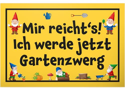 DankeDir! Gartenzwerg - Schild 30 x 20 cm - Garten Zwerg Geschenk Geschenkidee Deko Mama & Papa Gartenschild - lustiger Spruch Freunde Türschild Geburtstagsgeschenk Nachbar Hobby Gärtner