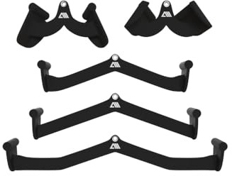 Atletica Ergo-Griffe, 5-er Set, ergonomische Griffe für Zugübungen | gummierte Beschichtung, Edelstahlring, maximale Kraftübertragung