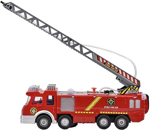 BSTCAR Feuerwehrauto Spielzeug Simulation elektrische Spray Wasser Feuerwehrauto Modell Spielzeug mit Musik Spielen Figur Fahrzeuge Lernspielzeug Geschenke Mädchen