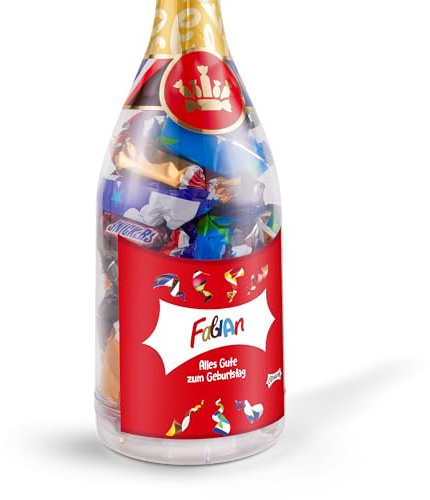 Celebrations Personalisierte Schokolade Flasche – Personalisieren Sie Ihre Milchschokolade-Geschenkflasche, das perfekte Geschenk für Frauen, Geschenk für Männer 312 Gramm