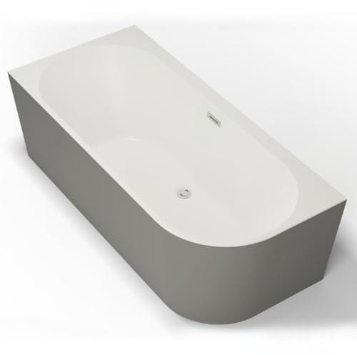 SPALINA Capri Gauche Grigia - Vasca freestanding a Parete Sinistra L 170 x l 76 cm