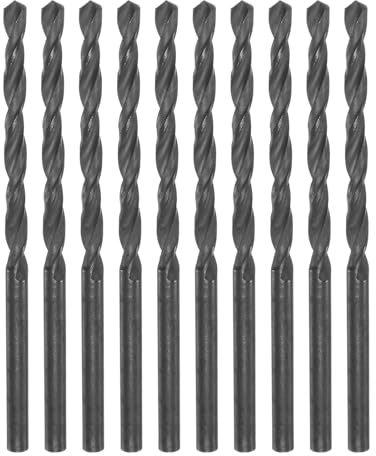 QUARKZMAN 10 Piezas Brocas para Taladro Jobber de 3.6mm (1/7) Negro | Recubiertas de Nitruro de Acero de Alta Velocidad (HSS) 4241, para Acero Inoxidable Metal Madera Plástico