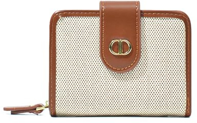 BKEPDY Kompaktes Zweifarbiges Damen Portemonnaie Geldbörse Brieftasche Kleingeldbörse Kartenetui Münzbörse Reißverschluss Clutch