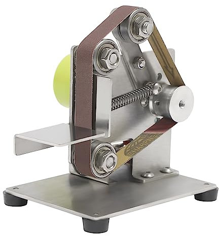 Smerigliatrice a nastro elettrica con 10 nastri abrasivi, 150 W, affilatrice a 7 marce, regolabile, fai da te, Power Sanding Machine Cutter Edges Mini Bench Belt Grinder Kit