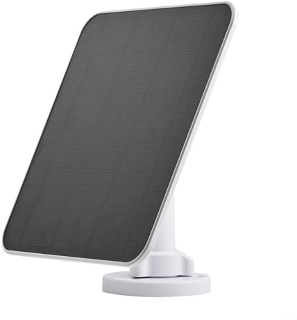 Solar Panel Charger for Ring Video Doorbell 4/3/2 Solar Charger W/Power Cable, Fast and Efficient Solar Panel Charger for Ring Video Doorbell, 5V 1A Output(White)