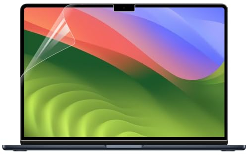 Arisase 2 Stück HD Clear Displayschutzfolie für MacBook Air 13,6 Zoll (34,5 cm) 2024 (A3113, M3 Chip), Anti-Fingerabdruck & Kratzfest Zubehör 5H Härte Schutzfolie für MacBook Air 13,6 Zoll (klar)