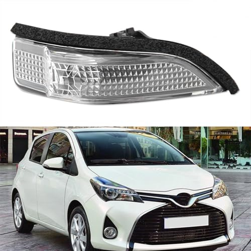 For Toyota Yaris Wing Mirror Indicator Lens 2011-2019, Right | Rearview Mirror Turn Signal Light Lamp Lens, O/S Driver Side