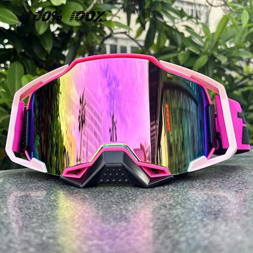 QXYOGO Motocross Brille,Cross Brille,Motorradbrille Motocross-Brille, Motorrad-Sonnenbrille, Mann-Maske, winddichter Schutz, Skifahren, Radfahren, Rennen, Offroad-Brille