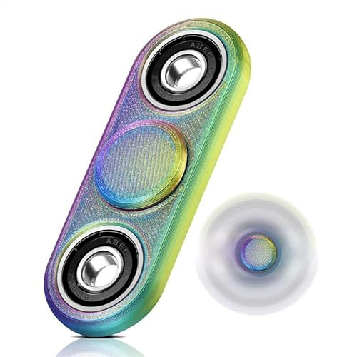 SCIONE 3D Printed Fidget Spinner Toy-Hand Spinner Stress Relief Toy|3D Printed Fidget Toys for Anxiety & Focus|ADHD Sensory Toys for Kids & Adults|Fun Classroom Reward, Festival Gift-Red Blue Green