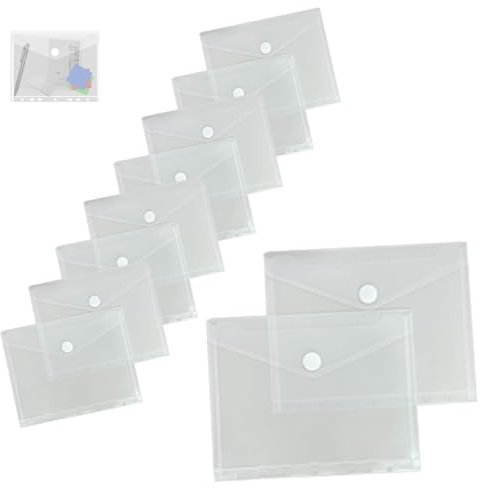 10 Stück Dokumententasche A5 Abheftbar, Transparente Dokumentenmappe DIN A5, Wasserdichte Mappe Aus Polypropylen Für Büro, Schule Und Haushalt, 22.5 Cm X 18 Cm