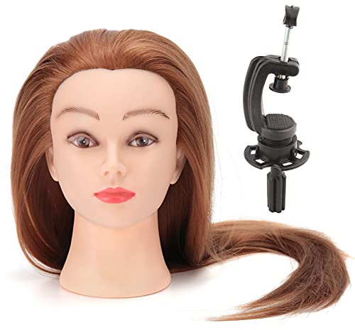 Gegong Ginger Styling Practice Head 24in Hair Training Head Cosmetology Mannequin with Clamp Stand