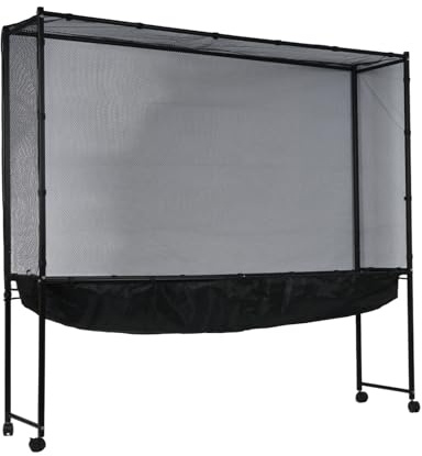 lukar Rete di cattura per palline da ping pong, ampia rete da raccolta per riciclare con ruote, collettore di palline da ping pong per allenamento multi-palla