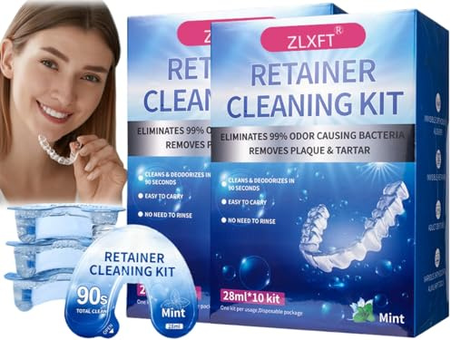 Retainer Pastiglie Detergenti,2pcs Compresse Detergenti per Fermi,Fornitura Pulitore Bite Dentale,Compresse Pulitore Per Protesi,Compresse per la Pulizia di Dentiere