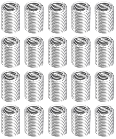 QUARKZMAN 20Pc Insertos Roscados Helicoidales M12-1.75x2.5D Acero Inoxidable 304 Casquillo Roscado Inserción Para Reparación De Roscas En Plástico Y Madera
