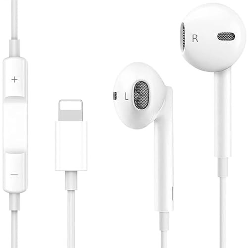 Ecouteurs pour iPhone 11,Casque pour Phone 12,Casque antibruit filaires stéréo HiFi avec Micro et contrôle du Volume intégrés,Compatible avec iPhone 14/13 Pro/12/12Pro/11/11Pro/X/XS/SE/XR/8Plus/7Plus