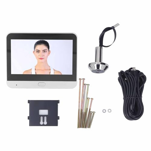 CYDZSRA Timbre Inteligente con cámara WiFi para Sistema de Seguridad del hogar, Portero electrónico con cámara WiFi, Timbre inalámbrico para el hogar, Plata